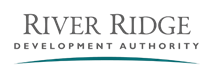 River Ridge Development Authority logo with teal curved underline beneath the name